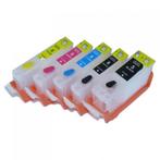 Hervulbare cartridges Canon PGI 5 BK CLI 8 BK C M Y, Ophalen of Verzenden, Nieuw, Cartridge