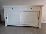 Witte Dressoir met Schuifdeuren 160 lang 90 hoog en 50 diep., Huis en Inrichting, Kasten | Dressoirs, Ophalen, Gebruikt, 150 tot 200 cm