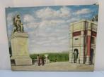 Naief olieverf schilderij Place du Carrousel Parijs Signeerd, Antiek en Kunst, Kunst | Schilderijen | Klassiek, Ophalen