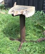Tuintafeltje met ijzeren onderstel, Tuin en Terras, Ophalen, Gebruikt, Rechthoekig, Metaal