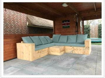 Robuuste Loungeset Steigerhout Loungebank Tuinset Hoekbank