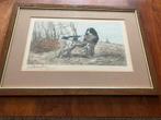 Ets, Lithografie van Leon Danchin(1887-1938) gesigneerd, Ophalen of Verzenden