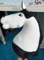 Hobby horse zwart/wit zelf gemaakt, Verzenden, Zo goed als nieuw