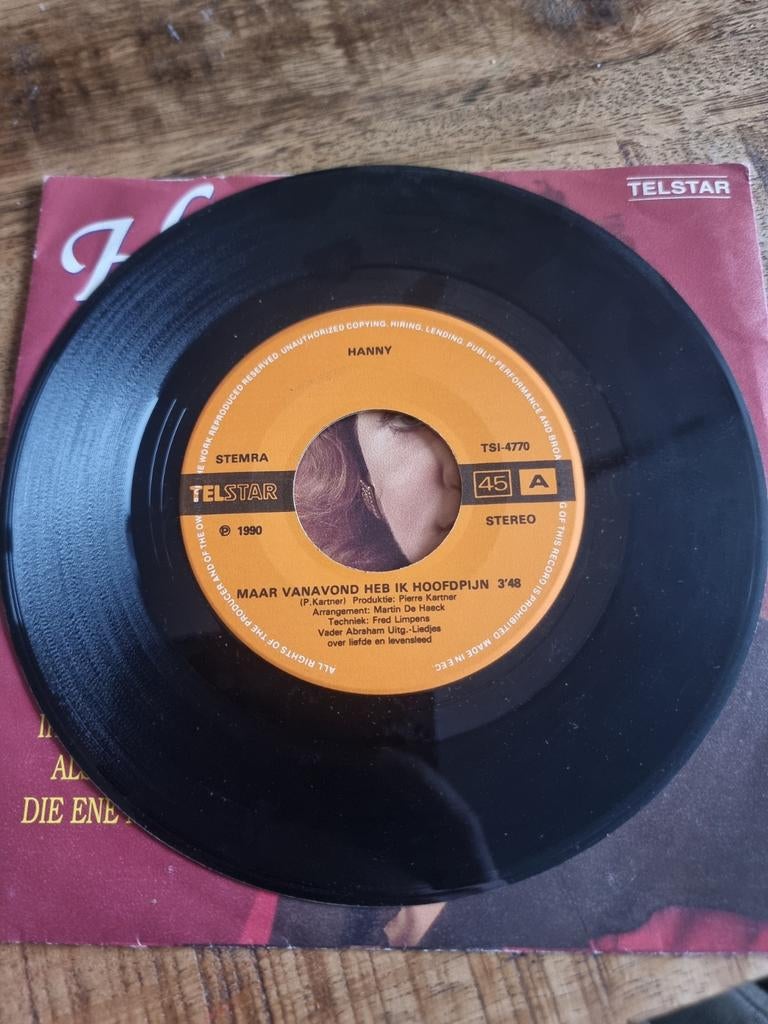Hanny vinyl single, Ophalen of Verzenden
