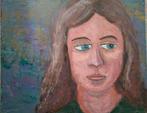 Portret van meisje, acrylverf op canvas, 40x50cm, Ophalen of Verzenden