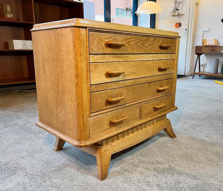 vintage ladekast eikenhout mooie staat 87 breed, Huis en Inrichting, Kasten | Ladekasten, Gebruikt, Minder dan 100 cm, 50 tot 100 cm