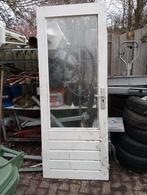 Buiten deur hardhout, Doe-het-zelf en Verbouw, Deuren en Horren, Ophalen of Verzenden, 200 tot 215 cm, Glas, Buitendeur