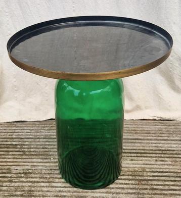 Bijzettafel glas messing  beschikbaar voor biedingen