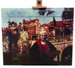 Ingeschilderd giclée van Rembrandt op de Amsterdamse wallen., Antiek en Kunst, Ophalen