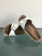 GRATIS VERZENDEN | BIRKENSTOCK Madrid leer witte slippers 41, Slippers, Verzenden, Wit, Zo goed als nieuw