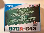 MSI 970A-G43 Moederbord - AMD Socket, Computers en Software, Moederborden, Ophalen, Gebruikt, AMD, DDR3