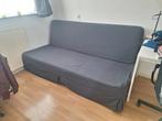 Grijze IKEA slaapbank met wasbare hoes, Huis en Inrichting, Slaapkamer | Slaapbanken, Ophalen, Gebruikt, Tweepersoons, 140 cm