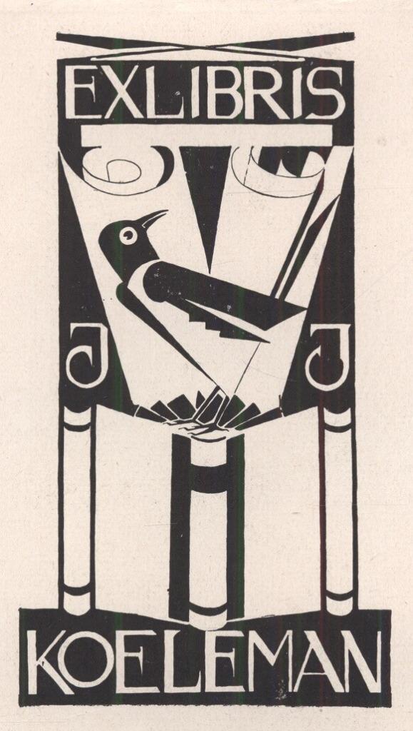 1899 Ex Libris Nederland : Jeanne Bieruma Oosting, 1926, Antiek en Kunst, Kunst | Etsen en Gravures, Verzenden