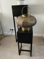 Groot Metalen Windlicht, Huis en Inrichting, Woonaccessoires | Kandelaars en Kaarsen, Gebruikt, Ophalen of Verzenden, Metaal, Kandelaar