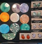 Broches en oorbellen porselein, Ophalen of Verzenden, Zo goed als nieuw, Overige materialen