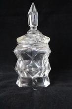 Antiek Art Deco glazen Boheems mosterd pot, Antiek en Kunst, Ophalen of Verzenden