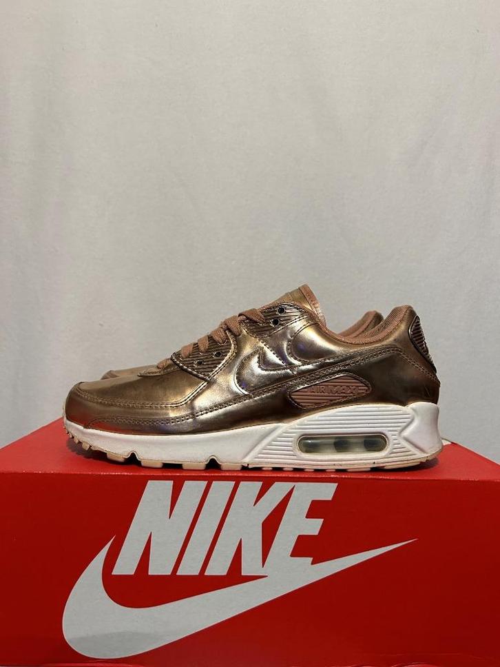 Maat 40,5 - Nike Air Max 90 Metallic Rose Gold, Kleding | Dames, Schoenen, Zo goed als nieuw, Sneakers of Gympen, Overige kleuren