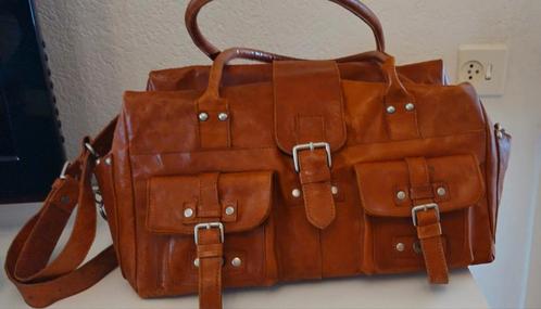 DR Amsterdam leren tas, Sieraden, Tassen en Uiterlijk, Tassen | Damestassen, Zo goed als nieuw, Handtas, Bruin, Verzenden