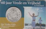 Nederland 5 euro 60 Jaar Vrede en Veiligheid zilver coincard, Postzegels en Munten, Setje, Koningin Beatrix, Zilver, Euro's