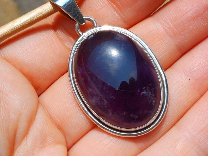 Vanoli 925 zilveren kettinghanger met amethist, Sieraden, Tassen en Uiterlijk, Kettinghangers, Nieuw, Zilver, Paars, Met edelsteen