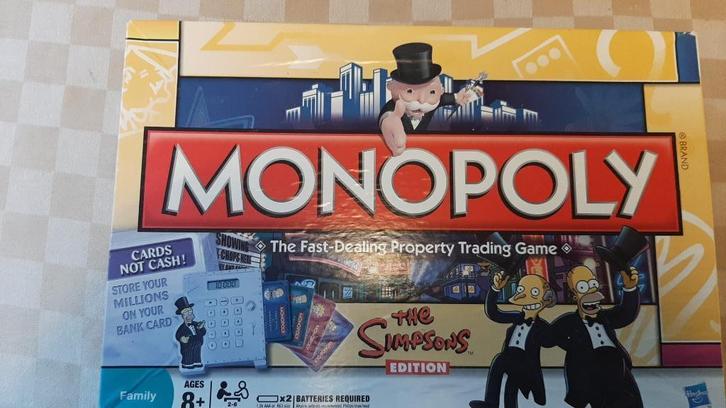 bordspel met pinpassen Monopoly The Simpsons Monopolie, Hobby en Vrije tijd, Gezelschapsspellen | Bordspellen, Nieuw, Een of twee spelers