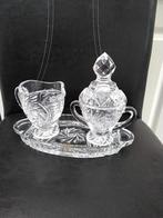Kristal Melk en suiker set., Antiek en Kunst, Antiek | Glas en Kristal, Ophalen