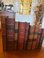 Antieke Engelse boekenplank van leder, Antiek en Kunst, Verzenden