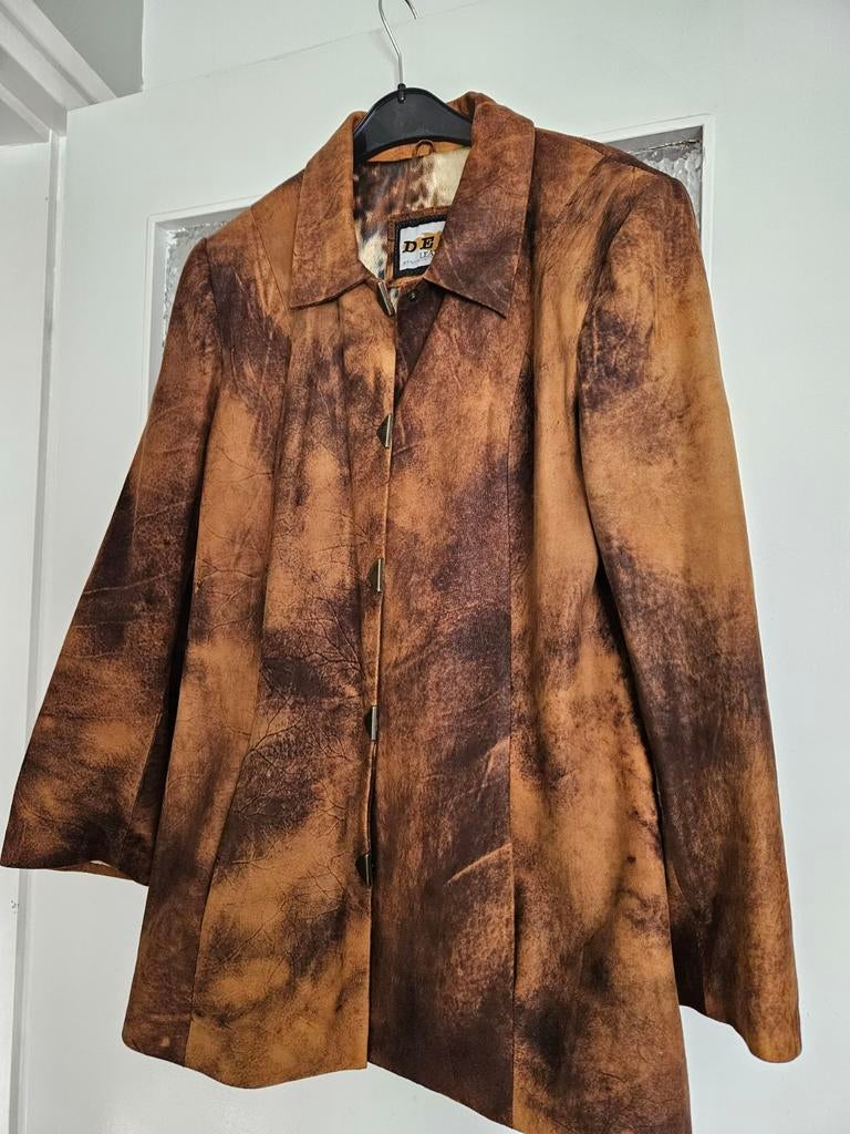 Jas Dem Leather, Overige kleuren, Maat 42/44 (L), Ophalen of Verzenden, Zo goed als nieuw