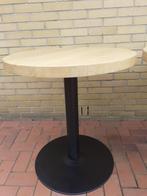 Ronde 68 blad 4.5 dik poot staal 74 hoog tafel keukentafel, Huis en Inrichting, Tafels | Bijzettafels, Ophalen, Rond, 55 tot 75 cm