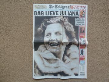 De Telegraaf 21 maart 2004 overlijden Juliana beschikbaar voor biedingen
