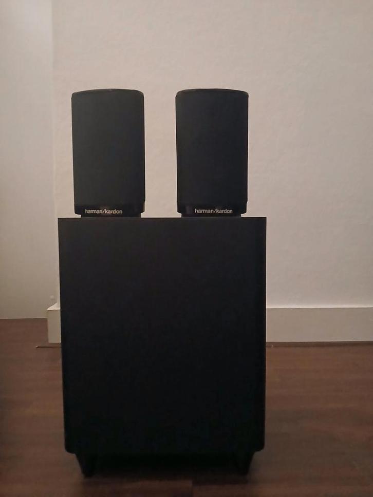 Harman Kardon HKTS 160 2.1 set subwoofer en satelieten, Audio, Tv en Foto, Luidsprekers, Zo goed als nieuw, Subwoofer, 120 watt of meer