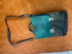 Blauw Leren tas van Heleen vd Meer afm 35c30 cm, Ophalen of Verzenden, Gebruikt, Blauw, Leer