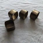4 stuks servetringen in messing., Antiek en Kunst, Antiek | Koper en Brons, Ophalen of Verzenden