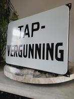 In Topstaat: Emaille Bord, Tap Vergunning, 1940, Ophalen of Verzenden