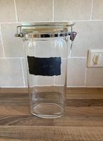 ovale glazen voorraad pot /spaghetti pot met etiket e.a. pot, Huis en Inrichting, Glas, Pot, Bus of Blik, Ophalen of Verzenden