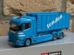 WSI Tenden Scania R Normal Truck - container haakarm Nieuw, Hobby en Vrije tijd, Modelauto's | 1:50, Ophalen of Verzenden, Nieuw
