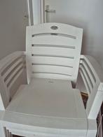 4 Witte Hartman stapelstoelen., Tuin en Terras, Ophalen, Gebruikt, Kunststof