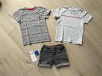 Jeans short Blue Ridge + 2x T-shirt Tumble ‘n Dry maat 104, Broek, Ophalen of Verzenden, Zo goed als nieuw, Blue Ridge