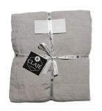 100% linnen hoeslaken 180x200 Grey, Hoeslaken of Sloop, Ophalen of Verzenden, Grijs, Nieuw