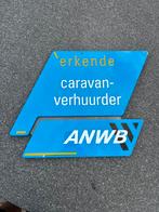 Erkende caravan verhuurder reclamebord., Ophalen of Verzenden, Gebruikt, Reclamebord