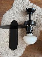 Zwarte plafond ventilator, nieuw, Huis en Inrichting, Lampen | Plafondlampen, Ophalen of Verzenden, Nieuw, Glas, Modern