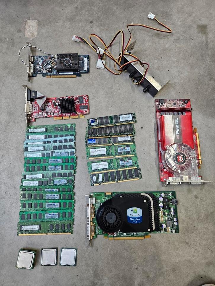 Partij oude PC-onderdelen, Computers en Software, Vintage Computers, Ophalen of Verzenden