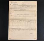 Blanco machinstenrapport voor locomotieven (1956), Verzamelen, Ophalen of Verzenden, Zo goed als nieuw, Trein