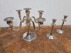 Verzilverde kandelaber met kaarsenhouders, Gebruikt, Overige kleuren, 25 tot 50 cm, Ophalen of Verzenden