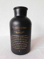 Vintage vaas van zwart glas met gouden tekst, Scandinavian d, Overige kleuren, Ophalen of Verzenden, Minder dan 50 cm, Glas