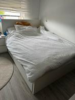 Ikea Tweepersoonsbed, Huis en Inrichting, Slaapkamer | Bedden, Ophalen of Verzenden, 140 cm, Wit, Hout