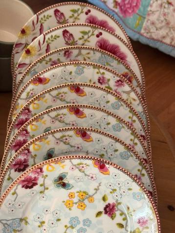 Pip Studio servies wit 8 Ontbijtborden Chinese Rose/Garden beschikbaar voor biedingen