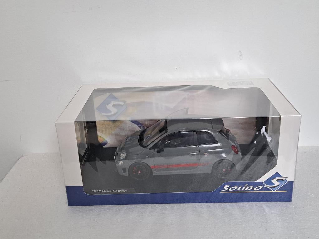 Abarth 695 XSR Edition  (Fiat 500 ) grijs 1/18 NIEUW Solido, Ophalen of Verzenden, Nieuw, Auto, Solido