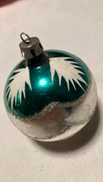 Vintage antieke kerstbal, groen, Diversen, Ophalen of Verzenden, Zo goed als nieuw