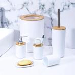Luxe Duurzame Bamboe 6-Delige Badkamer Set, Ophalen of Verzenden, Nieuw